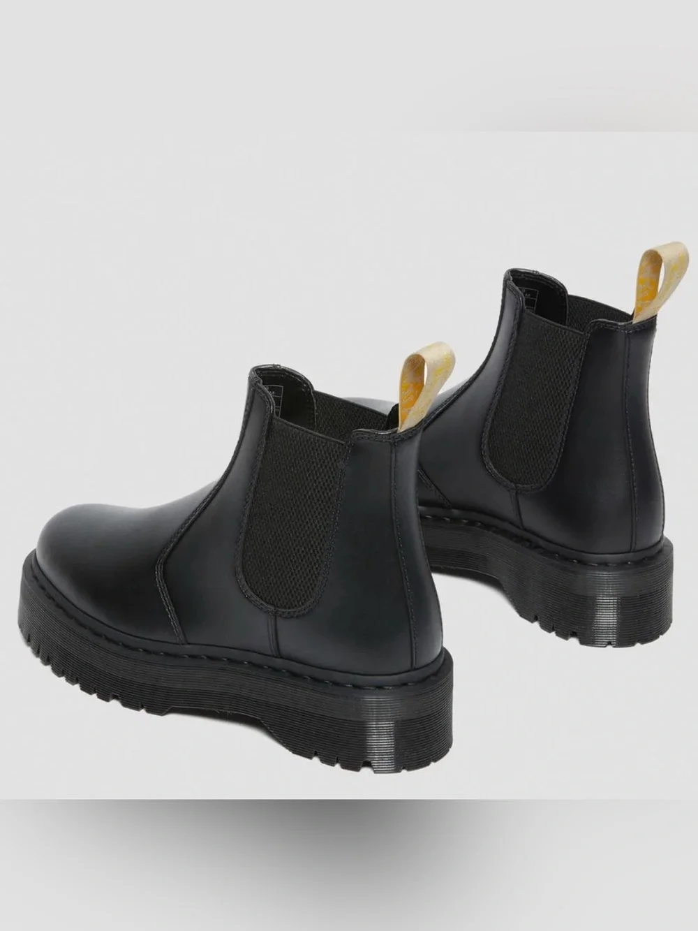 Dr. Marten Unisex Vegan 2976 Platform Chelsea Boots in black, US Size 12 Men/13